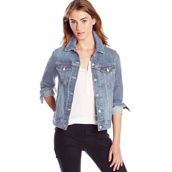 faded denim trucker jacket